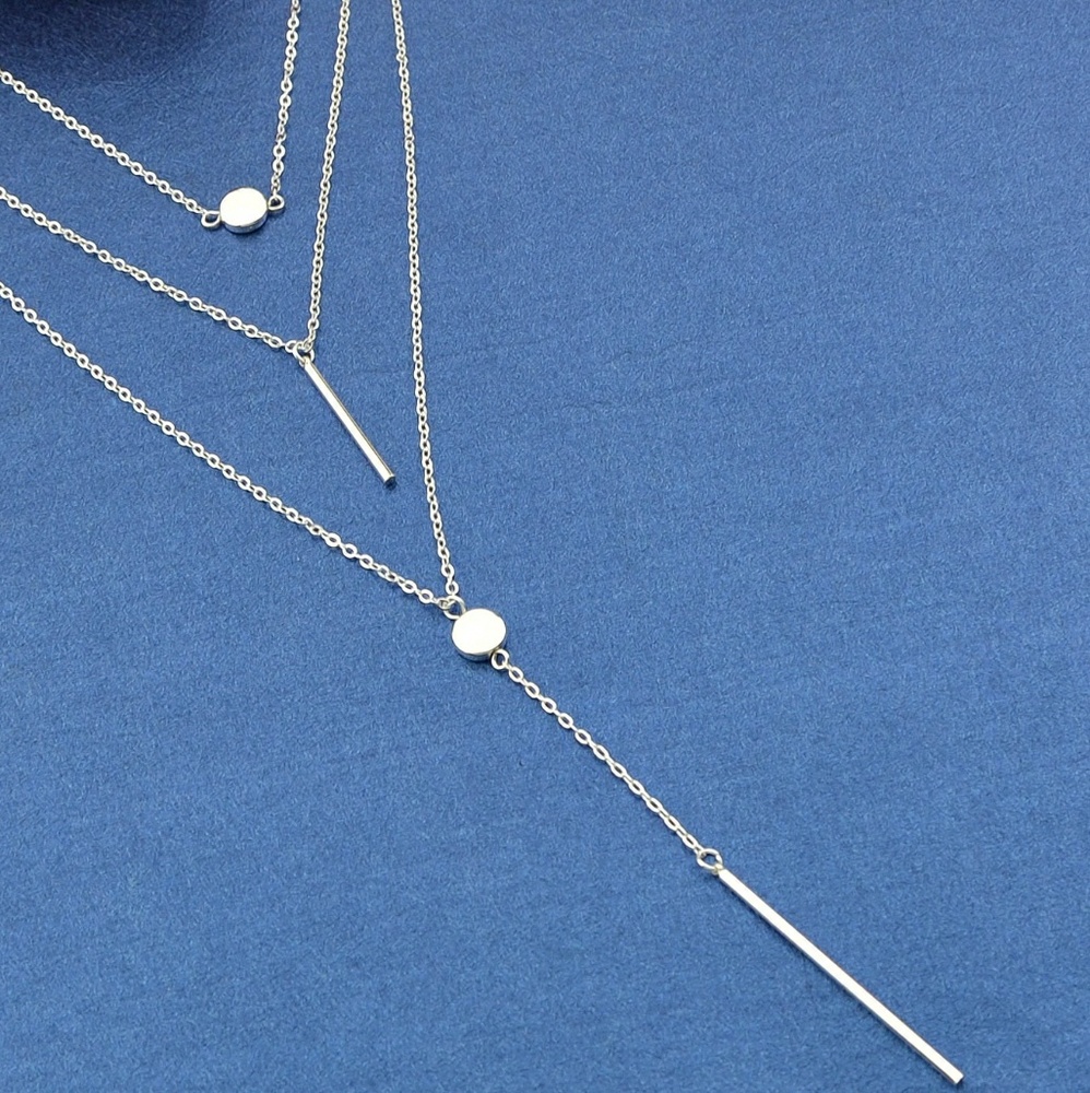 SOLD OUT. Dainty Silver Multilayer Necklace